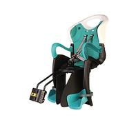 Tiger - Rear seat for Bicycle - for Children up to 22 kg, from 3 to 8 Years Old - can be Fixed to Frame, Reclinable - White Turquoise