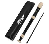 Tiger REC4-BK Soprano Descant Recorder - Three-Piece School & Beginner
