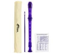 TIGER REC7-PU Descant/Soprano School Recorder with Bag, Cleaning Rod a