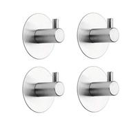 Tiger Rhino Hooks Set of 4 Brushed Stainless Steel