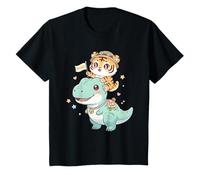 Tiger Riding T-Rex Dinosaur Cute Graphic T-Shirt