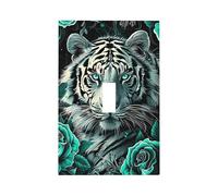 Tiger Roses Darkness Wall Plate 1 Gang Toggle Light Switch Cover Single Toggle Faceplate Decor 3X5 in