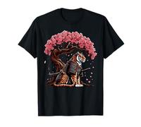 Tiger Samurai Anime Japan Graphic Japanese Warrior T-Shirt