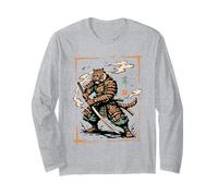 Tiger Samurai Blade Warrior Art Japanese Tiger Ronin Sumi-e Long Sleeve T-Shirt