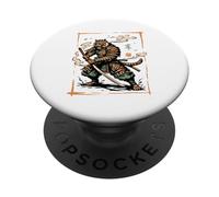 Tiger Samurai Blade Warrior Art Japanese Tiger Ronin Sumi-e PopSockets Adhesive PopGrip