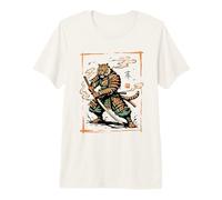 Tiger Samurai Blade Warrior Art Japanese Tiger Ronin Sumi-e Premium T-Shirt