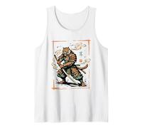 Tiger Samurai Blade Warrior Art Japanese Tiger Ronin Sumi-e Tank Top