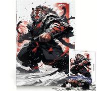 Tiger Samurai Japan Hard Jigsaw Puzzle for Adults 1000 Pieces Smart Toy Casual Fun Accurate Cut Artistic Gift 38x26cm