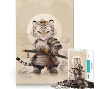 Tiger Samurai Warrior 1000 Piece Jigsaw Puzzles for Adults Teenagers Brain Game Mind Calm Exact Cut 50x75cm