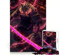 Tiger Samurai Warrior Animal 1000 Pieces Jigsaw Puzzles for Adults Smart Game Stress Release Pattern Assembly Xmas Surprise 50x75cm