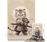 Tiger Samurai Warrior Hard Jigsaw Puzzle for Adults 1000 Pieces Recall Upgrade Gentle Relax Clear Cut Unique Gift 38x26cm