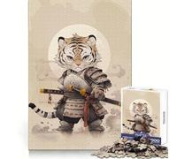 Tiger Samurai Warrior Hard Jigsaw Puzzle for Adults 1000 Pieces Smart Toy Casual Fun Accurate Cut Artistic Gift 38x52cm