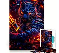Tiger Samurai Warrior Jigsaw Puzzles 1000 Piece for Teenagers Memory Build Indoor Play Fine Cut Santa Wish Pick 38x52cm