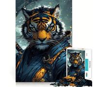 Tiger Samurai Warrior Teenagers 1000 Piece Jigsaw Puzzle Brain Challenge Toy Shared Fun Clear Cut Warm Surprise 38x52cm