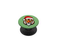 Tiger Santa Claus PopSockets Adhesive PopGrip