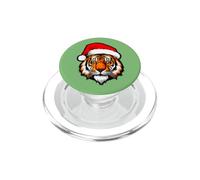 Tiger Santa Claus PopSockets PopGrip for MagSafe