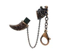 Tiger Shape USB Flash Drive Retro Metal Memory Stick, Unique Gift for Friends USB 2.0 Thumb Drive (Copper Tiger 128GB)