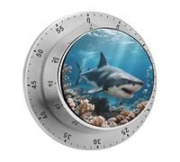 Tiger Shark Kitchen Timers for Cooking Visual Timer Stainless Steel Magnetic Timer with Alarm Cooking Timers for Baking, Exercise, Sports, Study & Outdoor Use
