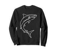 Tiger Shark Line Art Ocean Predator Marine Life Design Sweatshirt