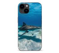 Tiger Shark Ocean Printed Phone Case Slim Cute Cellphone Protective Cover Unisex Compatible with iPhone 15/15 Plus/15 Pro/15 Pro Max