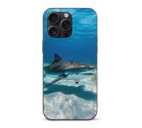 Tiger Shark Ocean Printed Phone Case Slim Cute Cellphone Protective Cover Unisex Compatible with iPhone 15/15 Plus/15 Pro/15 Pro Max