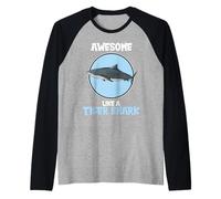 Tiger Sharks Awesome Like a Tiger Shark Raglan Baseball Tee