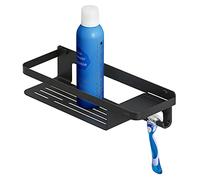 Tiger Shower Basket with Hook, Stainless steel, Black, BxHxT: 32 x 7,2 x 10,6 cm