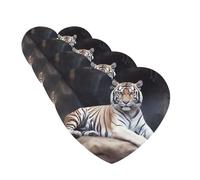 Tiger sitting on rock animal Car Air Fresheners Cards Set of 4 Pieces Personalized Car Fresheners Gifts for Men Women Auto Aromatherapy Tablets Hanging Scented Cards for Wardrobe Bathroom