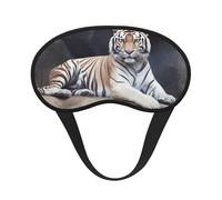 Tiger Sitting On Rock Animal Sleep Mask for Women Girls Men Soft Comfortable Eye Mask with Adjustable Strap Blackout Eye Sleep Shade Cover for Travel Yoga Nap Shift Work