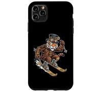 Tiger Skier Steampunk Goggles Top Hat Gears Case for iPhone 11 Pro Max