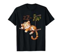 Tiger Sleep Napping Tiger Lover Cute Tiger Sleeping Nature T-Shirt