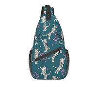 Tiger Sling Bag Casual Crossbody Shoulder Backpack Cool Chest Daypack for Boys Men Sport Hiking Travel