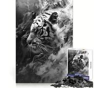 Tiger Smoky Beast 1000 Piece Jigsaw Puzzle for Teenagers Brain Challenge Toy Relax Time Precise Cut Art Display 50x75cm