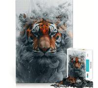 Tiger Smoky Beast 1000 Pieces Jigsaw Puzzles for Teenagers Boost Memory Stress Release Premium Cut Cherished Gift 38x52cm