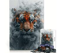 Tiger Smoky Beast 1000 Pieces Jigsaw Puzzles for Teenagers Boost Memory Stress Release Premium Cut Cherished Gift 38x52cm