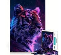 Tiger Space Animal Hard Jigsaw Puzzle for Adults 1000 Pieces Smart Toy Casual Fun Accurate Cut Artistic Gift 38x26cm