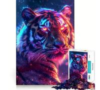 Tiger Space Animal Jigsaw Puzzles for Adults 1000 Pieces Pure Logic Toy Stress Free Sharp Cut Santa Wish Item 38x52cm