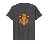 Tiger Spirit: Fierce Feline Emblem for Brave Souls T-Shirt, Men, Dark Heather Grey, 3XL
