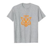 Tiger Spirit: Fierce Feline Emblem for Brave Souls T-Shirt, Men, Heather Grey, 3XL