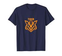 Tiger Spirit: Fierce Feline Emblem for Brave Souls T-Shirt, Men, Navy, 3XL