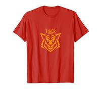 Tiger Spirit: Fierce Feline Emblem for Brave Souls T-Shirt, Men, Red, 3XL