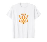 Tiger Spirit: Fierce Feline Emblem for Brave Souls T-Shirt, Men, White, 3XL