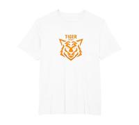 Tiger Spirit: Fierce Feline Emblem for Brave Souls T-Shirt, Men's Big and Tall, White, 3X Tall
