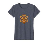 Tiger Spirit: Fierce Feline Emblem for Brave Souls T-Shirt, Women, Heather Blue, 3XL