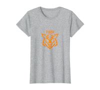 Tiger Spirit: Fierce Feline Emblem for Brave Souls T-Shirt, Women, Heather Grey, 3XL