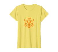 Tiger Spirit: Fierce Feline Emblem for Brave Souls T-Shirt, Women, Lemon, 3XL