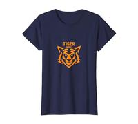 Tiger Spirit: Fierce Feline Emblem for Brave Souls T-Shirt, Women, Navy, 3XL