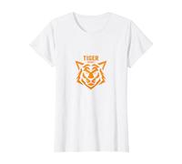 Tiger Spirit: Fierce Feline Emblem for Brave Souls T-Shirt, Women, White, 3XL