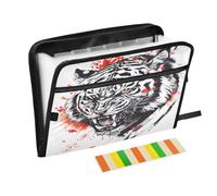 Tiger Splash Expanding File Folder A4,13 Pockets File Organiser, Paperwork A4 Plastic Wallet Document Storage Expander for School,Office and Home