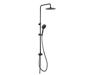 Tiger Splash Tyne Rain Shower Set, ABS, Black, 22.5 x 88.2 x 50.2 cm
